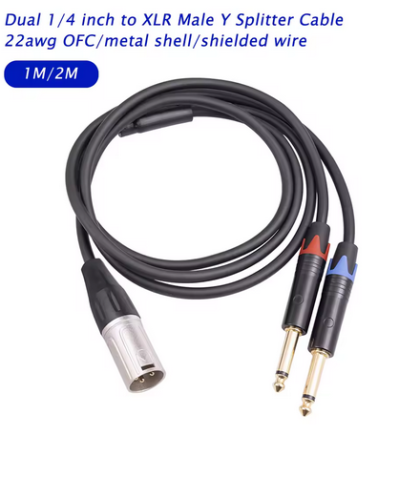 Dual 1/4 Mono to XLR Male